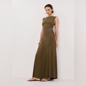 DISSH Hadley Olive Sleeveless Knit Maxi Dress